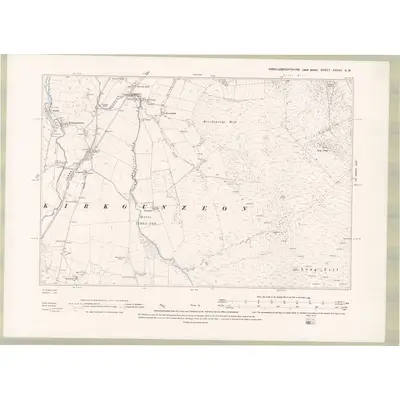 1893 Map of Kirkcudbrightshire Sheet XXXVII.SW, 1895 Print