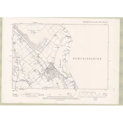 1894 Map of Kirkcudbrightshire Sheet XXXVIII.NW, 1895 Print