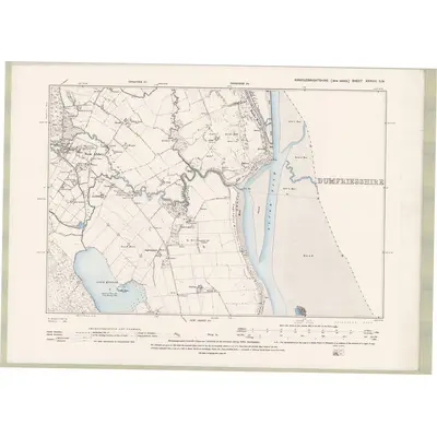 1894 Map of Kirkcudbrightshire Sheet XXXVIII.SW, 1895 Print