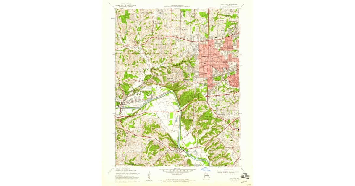 1950s Maps Of Sunset Hills MO Pastmaps