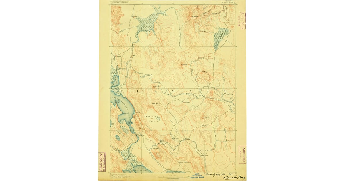1880s Maps of Merrill OR Pastmaps - Klamath Klamath County Or Usgs Topo 1889 Og 1200x630 
