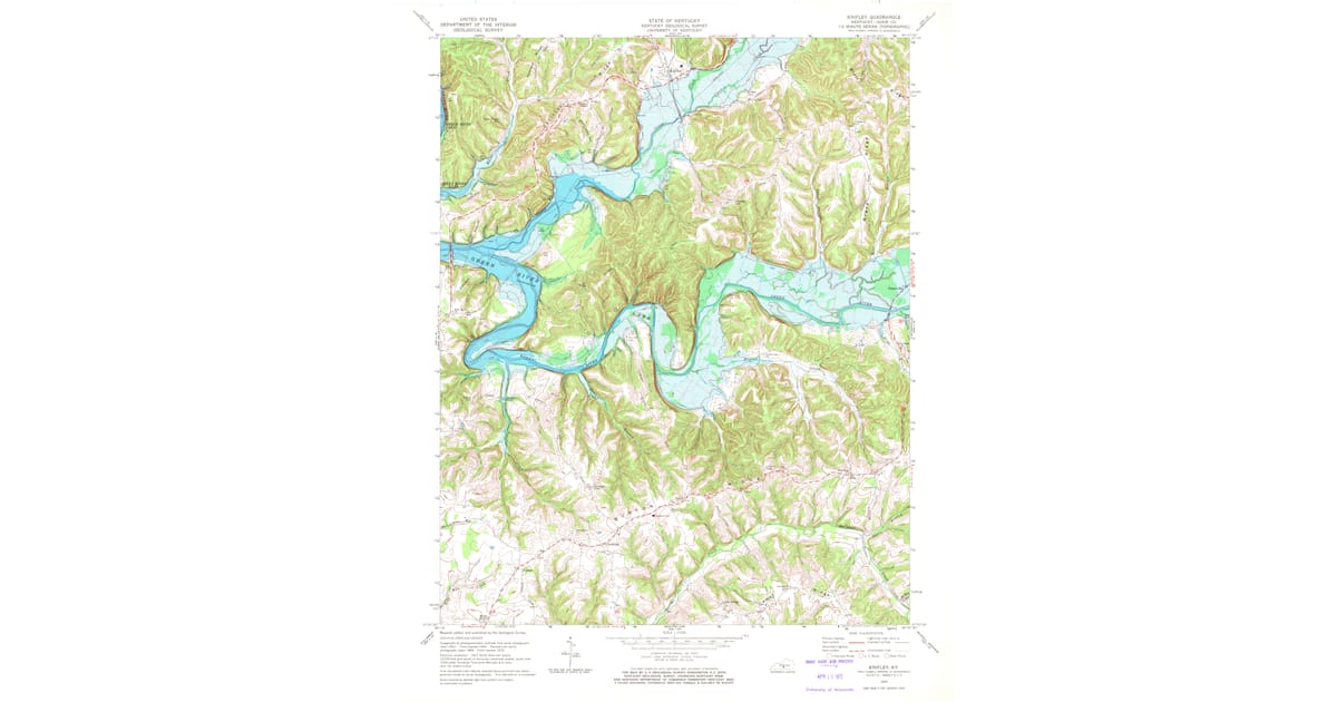 1970s Maps of Christine, KY | Pastmaps