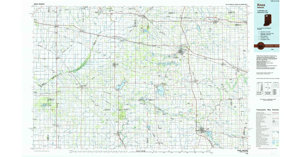 1980s Maps of Mentone IN Pastmaps - Knox Marshall County In Usgs Topo 1984 P1985 Og 1200x630 