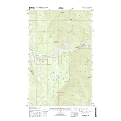 2017 Map of Kootenai Falls, 2017 Print