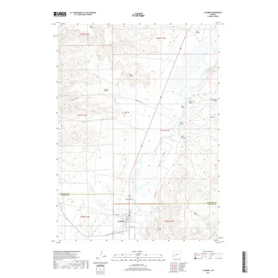 2017 Map of La Barge, 2017 Print