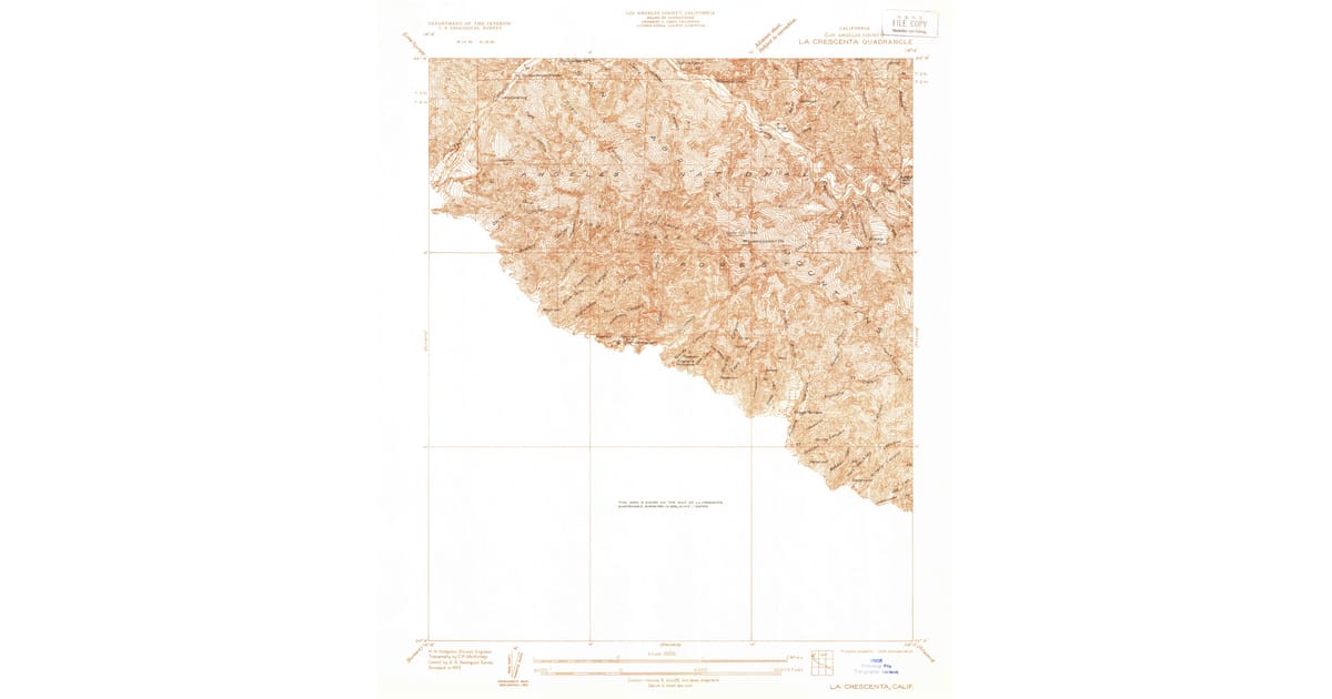 1933 Map of La Crescenta, Los Angeles County, CA — High-Res | Pastmaps