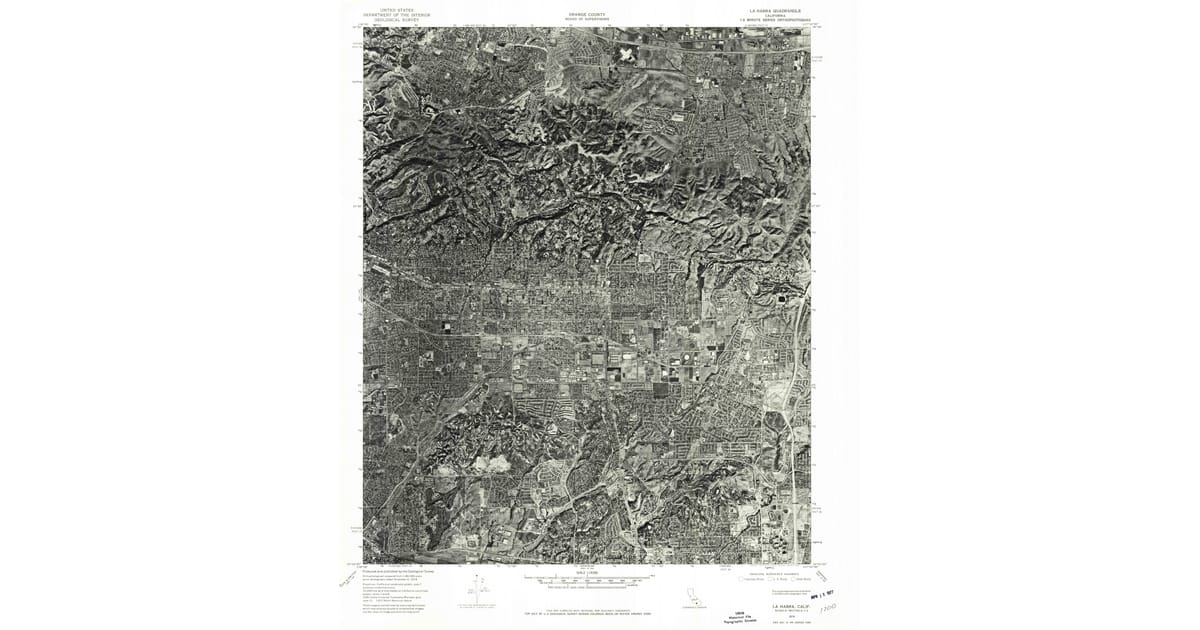 1974 Map of La Habra, CA