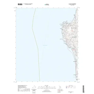2018 Map of La Jolla OE W, 2018 Print