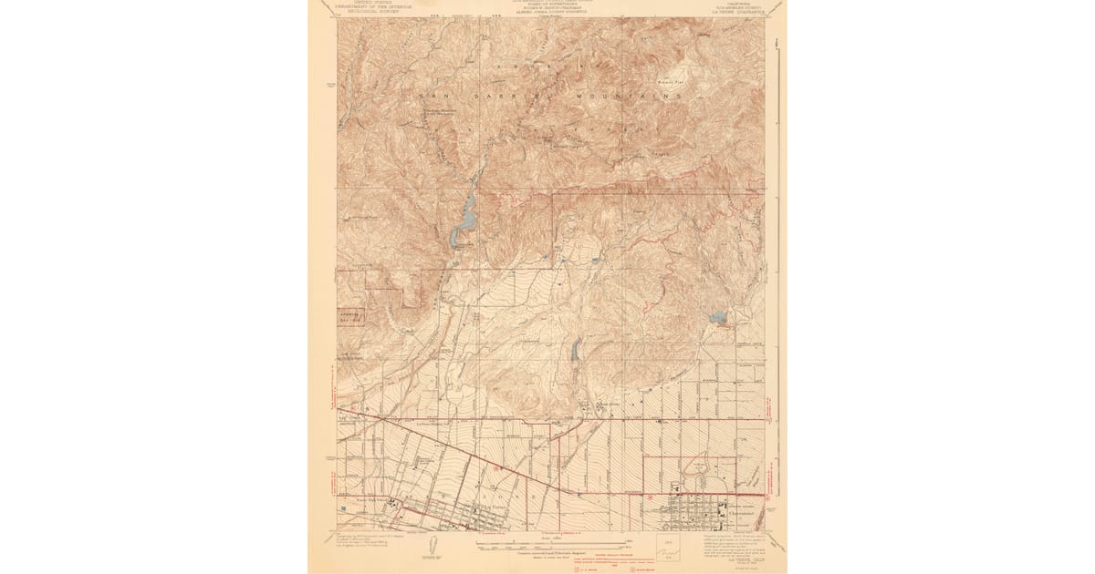 1940 Map of La Verne, CA — High-Res, 1940 Print #2 | Pastmaps
