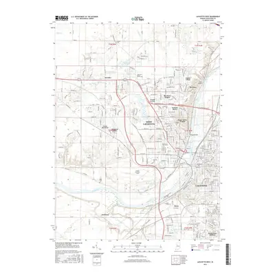 2016 Map of Lafayette West, 2016 Print