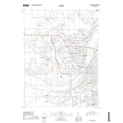 2019 Map of Lafayette West, 2019 Print