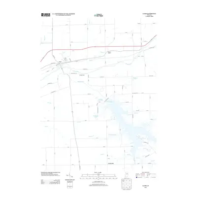 2013 Map of Lagro, 2013 Print