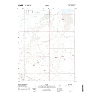 2018 Map of Lahontan Mountains, 2018 Print