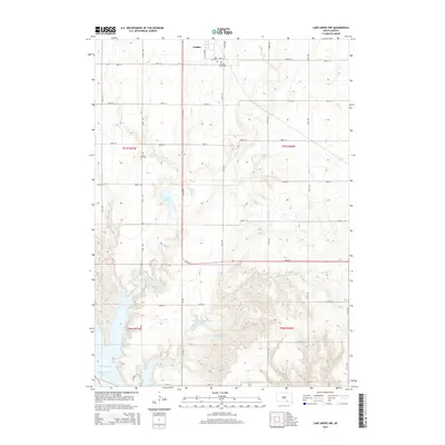 2015 Map of Lake Andes NW, 2015 Print