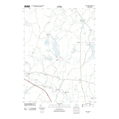 2010 Map of Lake Ariel, 2010 Print