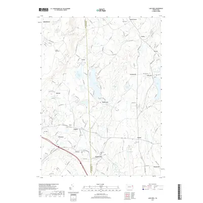 2019 Map of Lake Ariel, 2019 Print