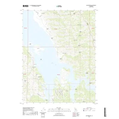 2018 Map of Lake Berryessa, 2018 Print