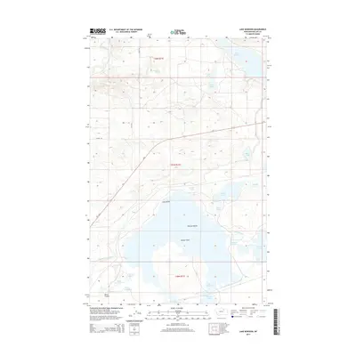 2014 Map of Lake Bowdoin, 2014 Print