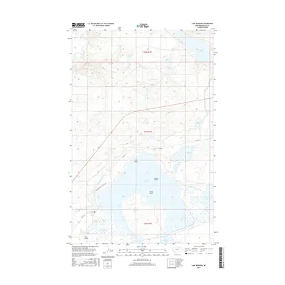 2017 Map of Lake Bowdoin, 2017 Print