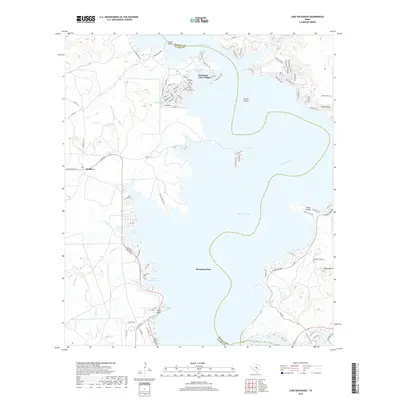 2019 Map of Lake Buchanan, 2019 Print