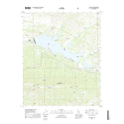 2018 Map of Lake Cachuma, 2018 Print