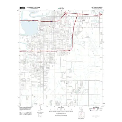 2012 Map of Lake Charles, 2012 Print