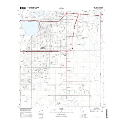 2015 Map of Lake Charles, 2015 Print