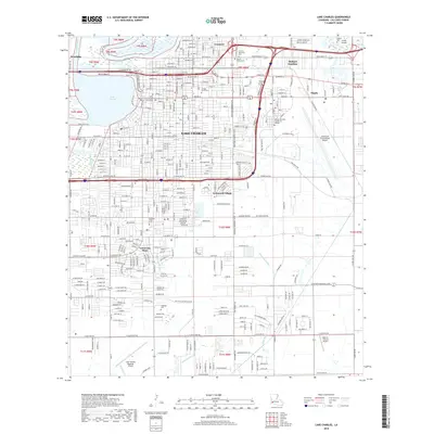 2018 Map of Lake Charles, 2018 Print