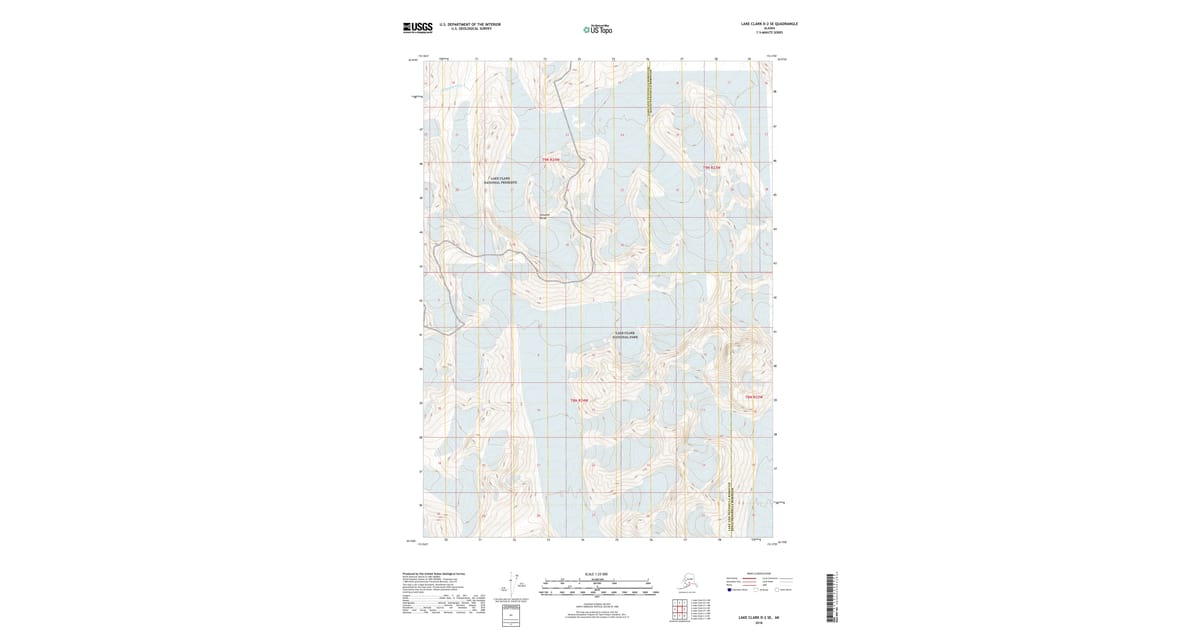 2018 Map of Lake Clark D-2 SE, Lake and Peninsula Borough, AK — High ...