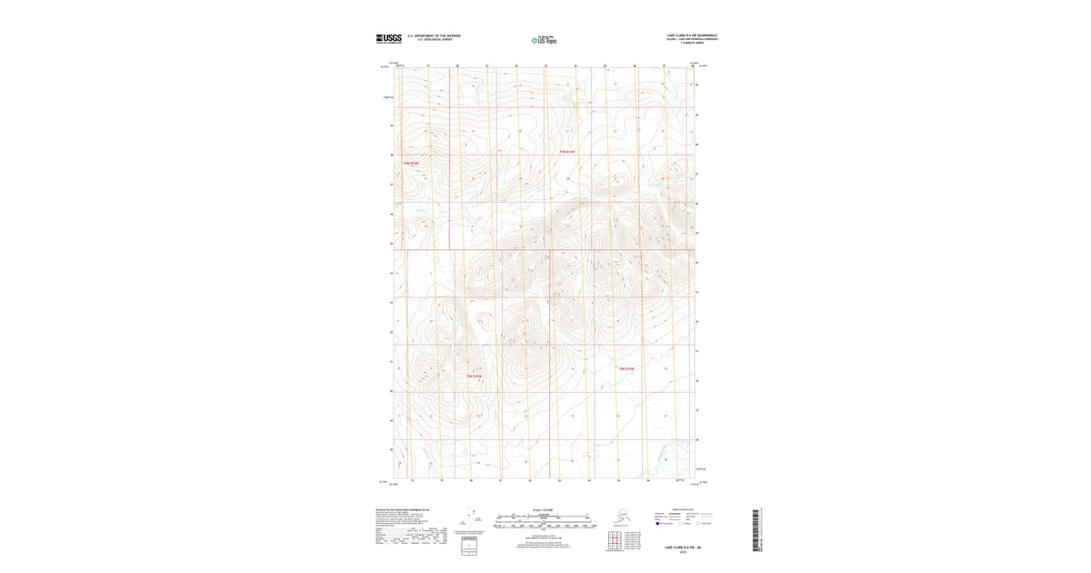2019 Map of Lake Clark D-6 SW, Lake and Peninsula Borough, AK — High ...