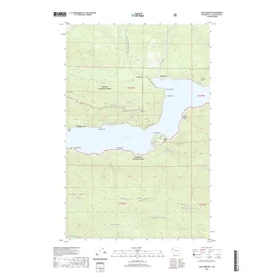 2020 Map of Lake Crescent, 2020 Print