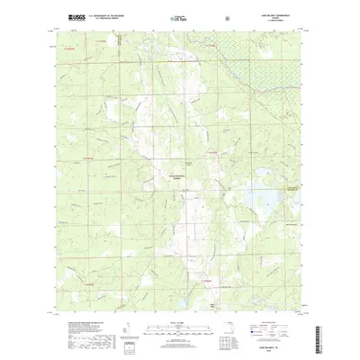 2018 Map of Lake Delancy, 2018 Print