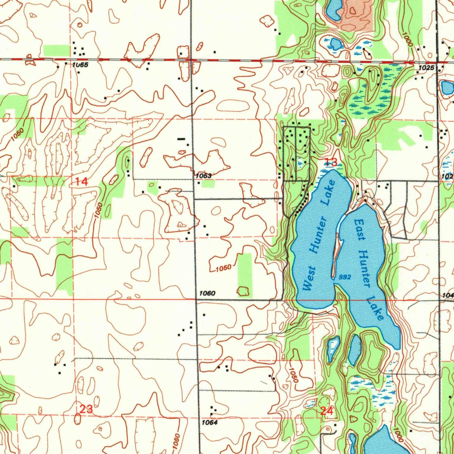 1991 Map of Lake Fremont, Sherburne County, MN — High-Res | Pastmaps