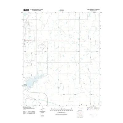 2012 Map of Lake Holdenville, 2012 Print