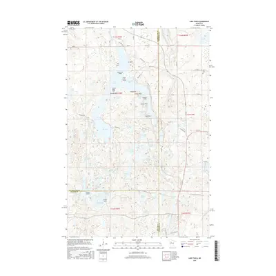 2016 Map of Lake Itasca, 2016 Print