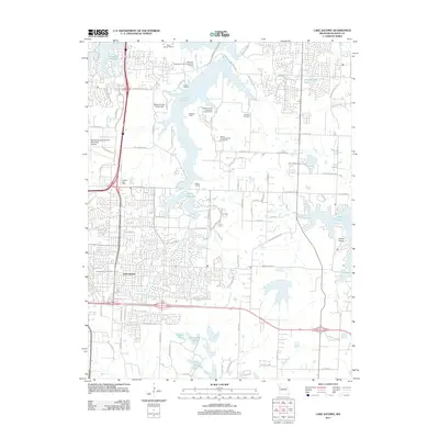 2011 Map of Lake Jacomo, 2011 Print