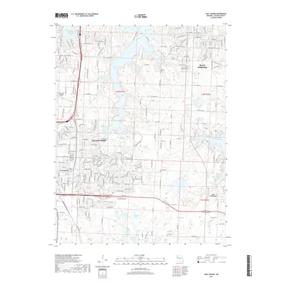 2017 Map of Lake Jacomo, 2017 Print