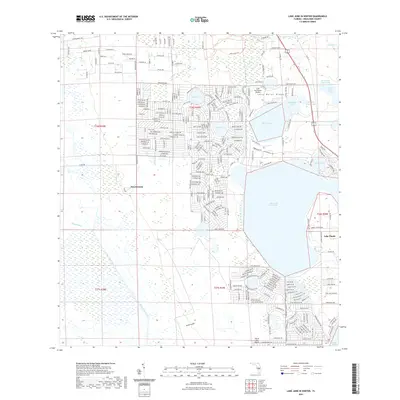 2021 Map of Lake June In Winter, 2021 Print