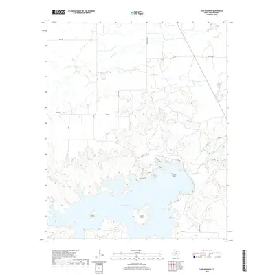 2019 Map of Lake Kickapoo, 2019 Print