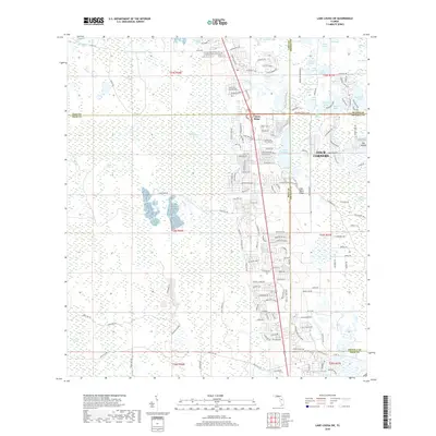 2018 Map of Lake Louisa SW, 2018 Print