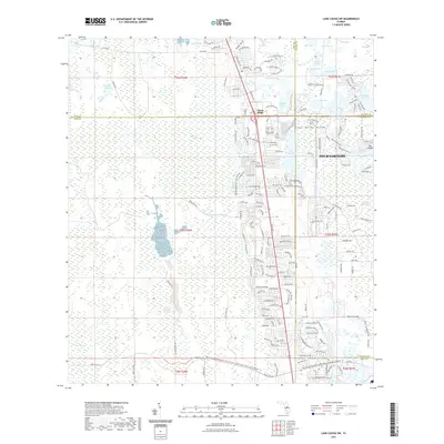2021 Map of Lake Louisa SW, 2021 Print