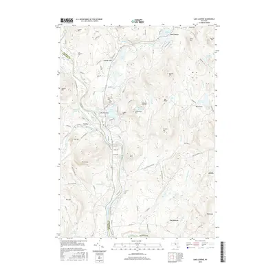2016 Map of Lake Luzerne, 2016 Print