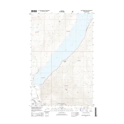 2014 Map of Lake McDonald West, 2014 Print