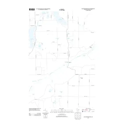 2013 Map of Lake Minnesuing, 2013 Print