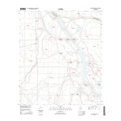 2015 Map of Lake Mongoulois, 2015 Print