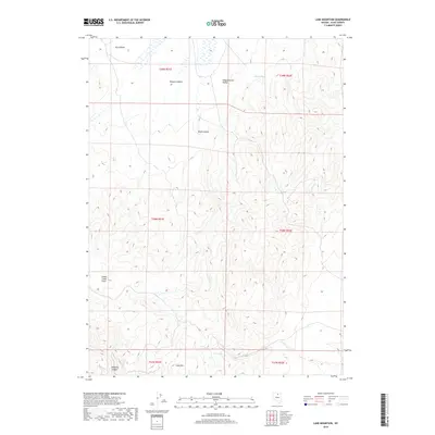2018 Map of Lake Mountain, 2018 Print