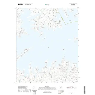 2020 Map of Lake Murray East, 2020 Print