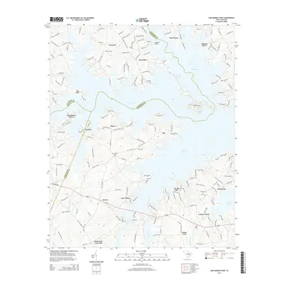 2014 Map of Lake Murray West, 2014 Print
