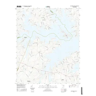 2017 Map of Lake Murray West, 2017 Print