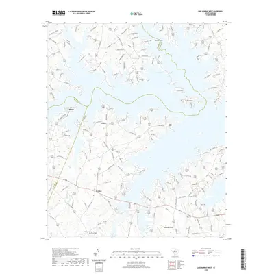 2020 Map of Lake Murray West, 2020 Print